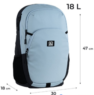 Рюкзак "GoPack" Education Teens 2від. 4карм. блакитний №GO25-185L-4 — фото 3