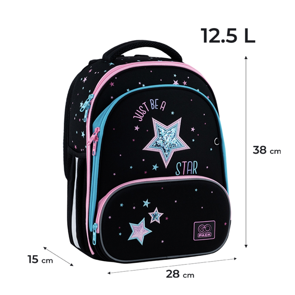 Рюкзак каркасний "GoPack" Education Be A Star 2від.,2карм. №GO25-597M-1 — фото 3