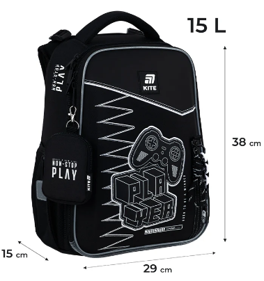 Рюкзак каркасний "Kite" Education Player 2від.,2карм. №K25-531M-3(4) — фото 3
