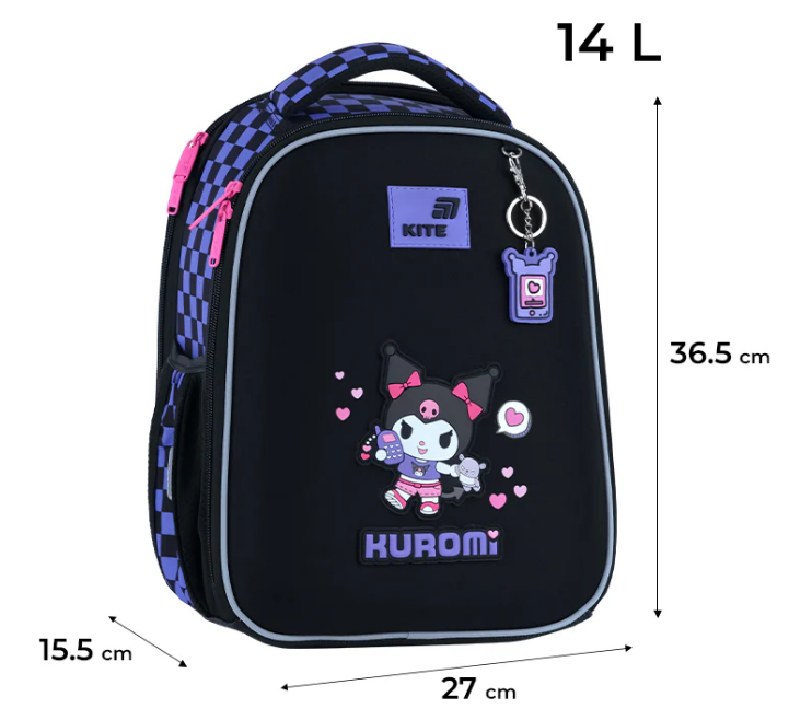 Рюкзак каркасний "Kite" Hello Kitty 2від.,2карм. №HK26-555S-3(4) — фото 3