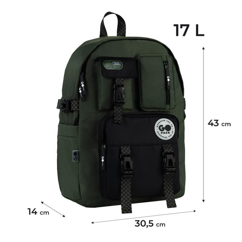 Рюкзак "GoPack" Education Teens 1від.,5карм. хакі №GO26-2500L-4(10) — фото 3
