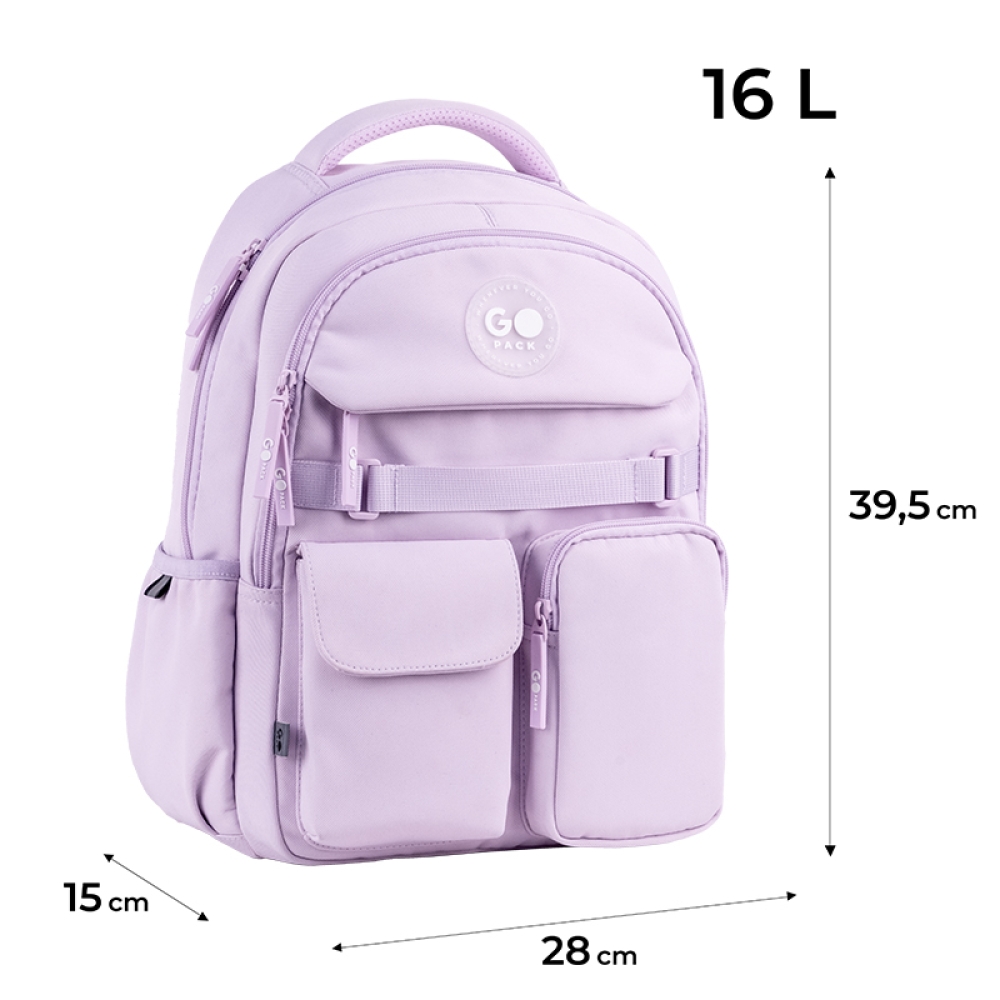 Рюкзак "GoPack" Education 2від. 4карм. бузковий №GO26-183M-1(10) — фото 3