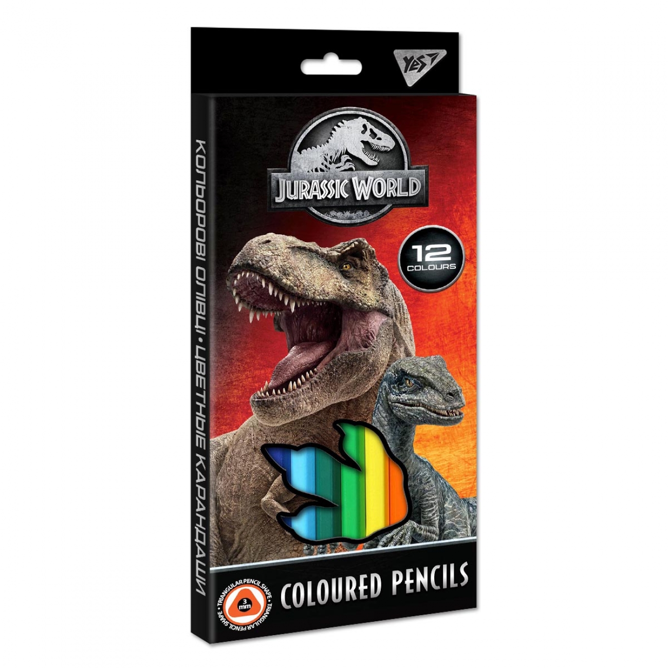 Олівці кольор. 12 кольор. "Yes" №290651 Jurassic World(12) — фото товару | Канцелярський Сад