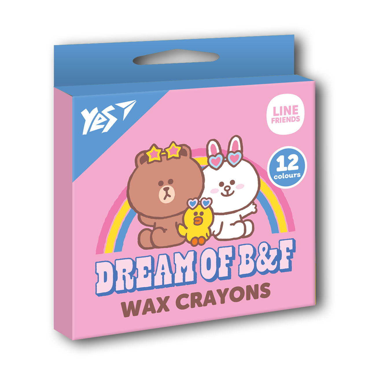Олівці воск. 12 кольор. "Yes" №590141 Line Friends(30) — фото товару | Канцелярський Сад