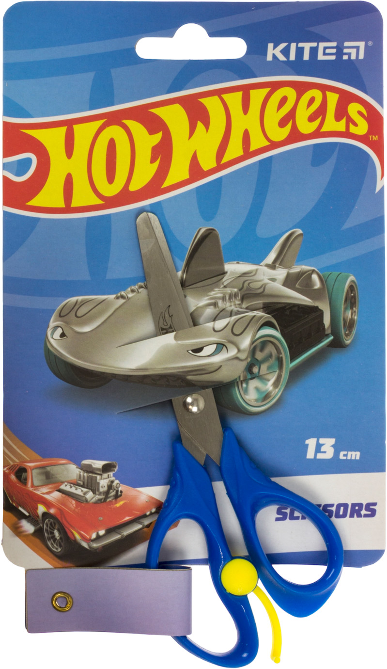 Ножиці дит. "Kite" №HW23-129 Hot Wheels 13см з пружиною(24) — фото 3