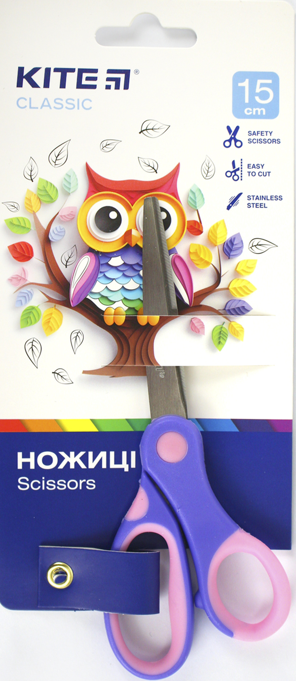 Ножиці дит. "Kite" №K-126-1 Classic 15см(12)(240) — купити | Канцелярський Сад