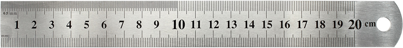Лінійка метал. 20см "Axent" №7720-А(12)(50) — фото 3