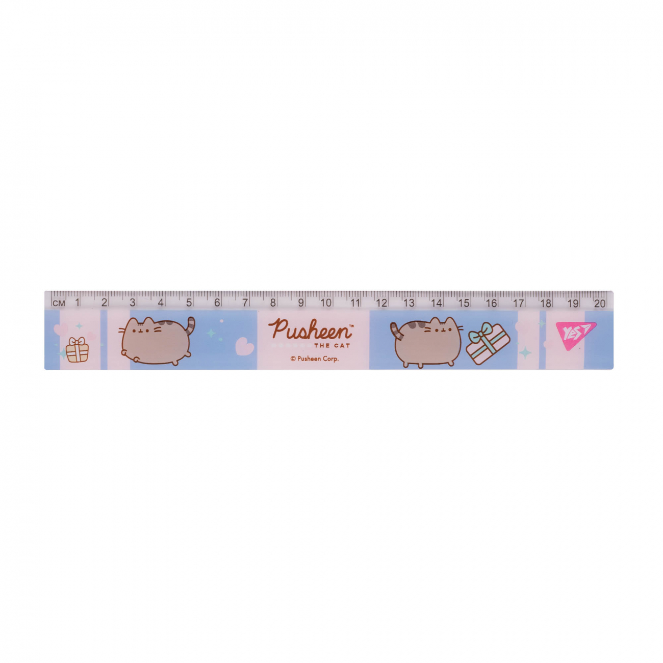 Лінійка пласт. 20см "Yes" Pusheen рожево-блакитна №370683(20)(100) — фото 3