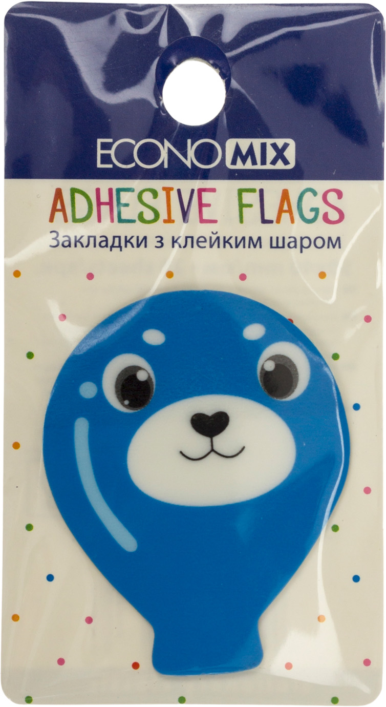 Стікери-закладки пласт. "Economix" Fun balloons 40х50мм 20шт асорті №E20967-04(48) — фото 3
