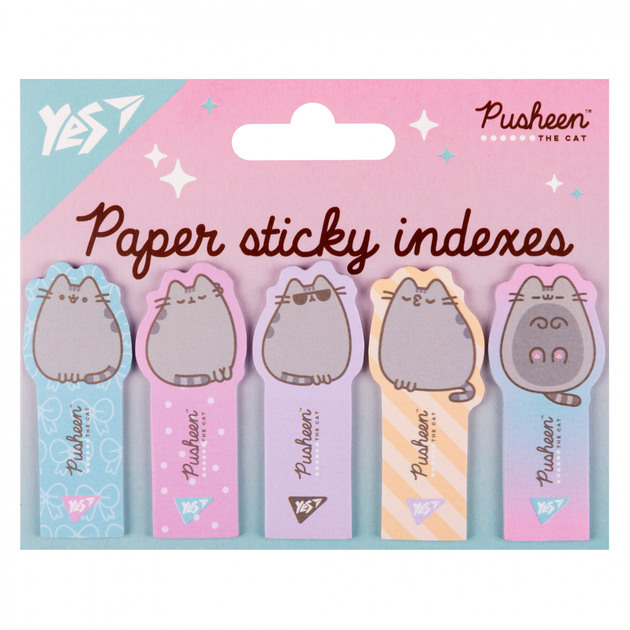 Стікери-закладки папер. "Yes" Pusheen 55х22мм 100шт №170417(240) — купити | Канцелярський Сад