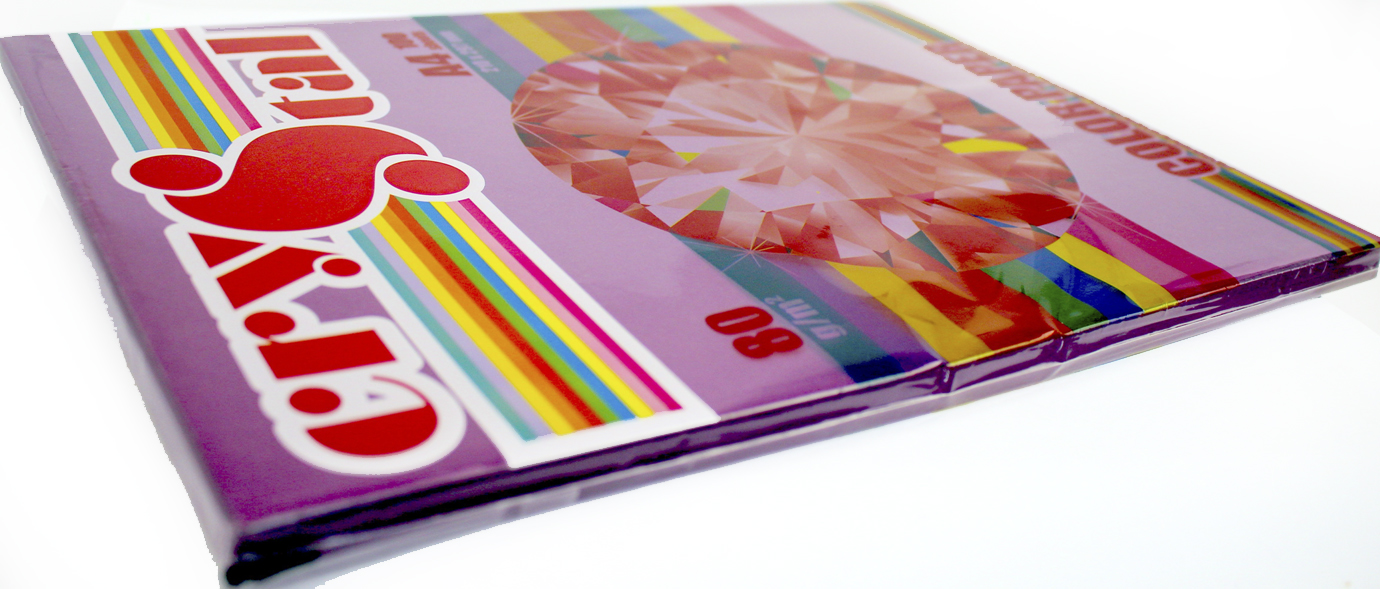 Папір кольор. А4 80г/м темн. Crystal Color Paper Raspberry 44A (т.-малиновий)(100) — фото 4