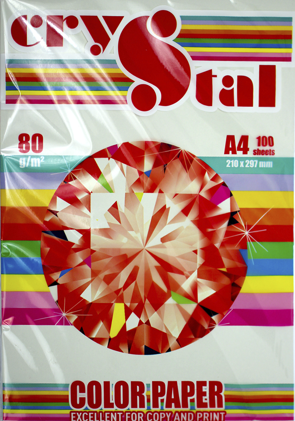 Папір кольор. А4 80г/м інт. Crystal Color Paper Platinum 272 (сірий)(100)(2500) — фото 5