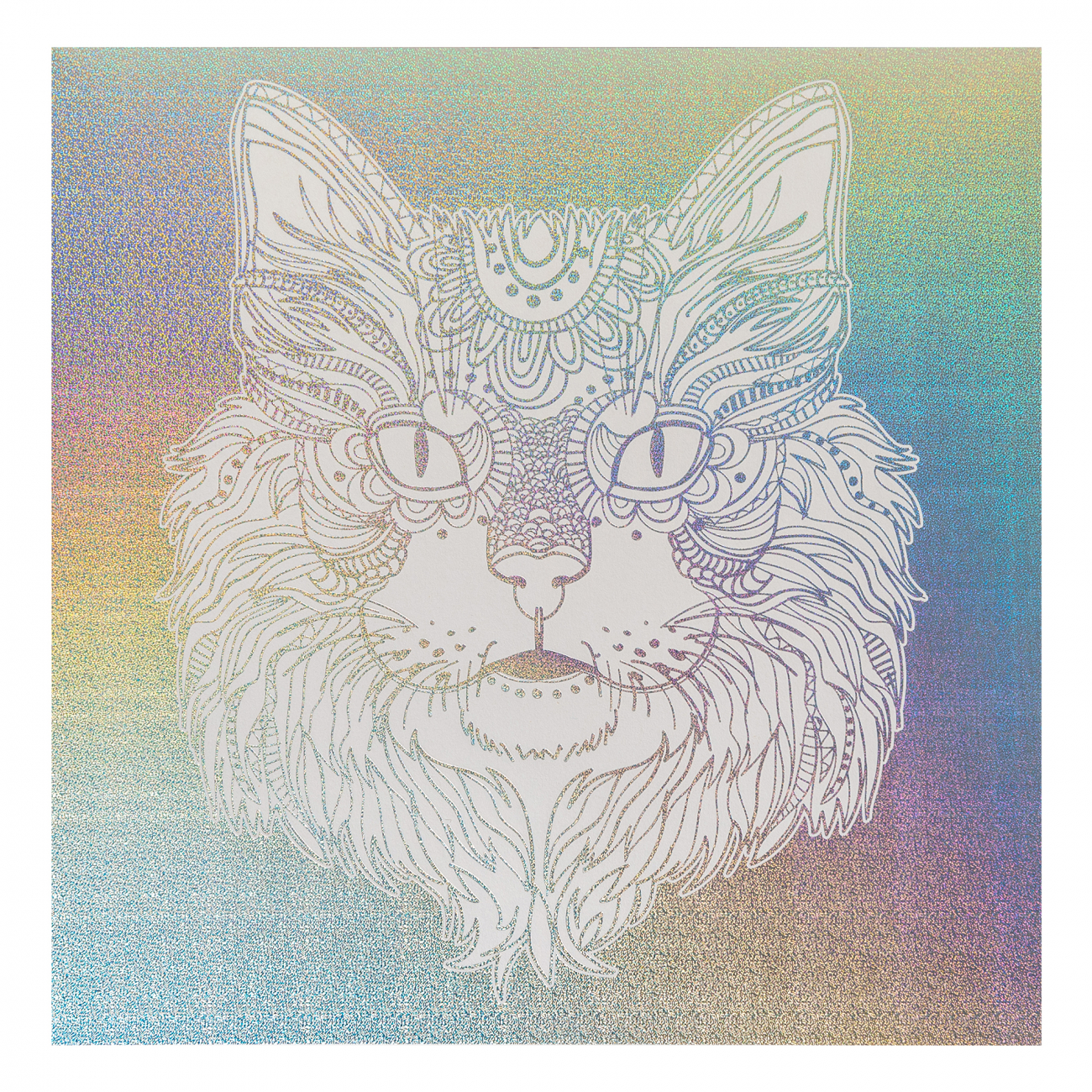 Розмальовка антистрес В5 24арк."Holographic Animals" №742956/Santi/(25) — фото 3