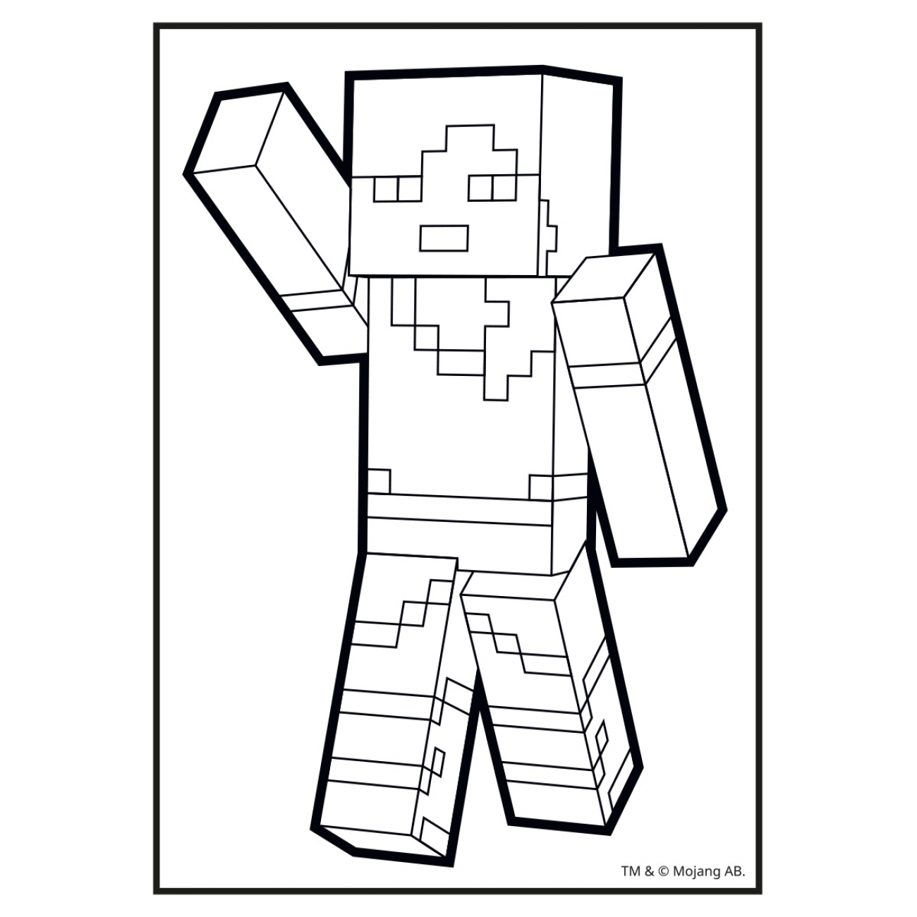 Розмальовка А4 "Minecraft" 8стор. з наліпками №743221/Yes/(100) — фото 3