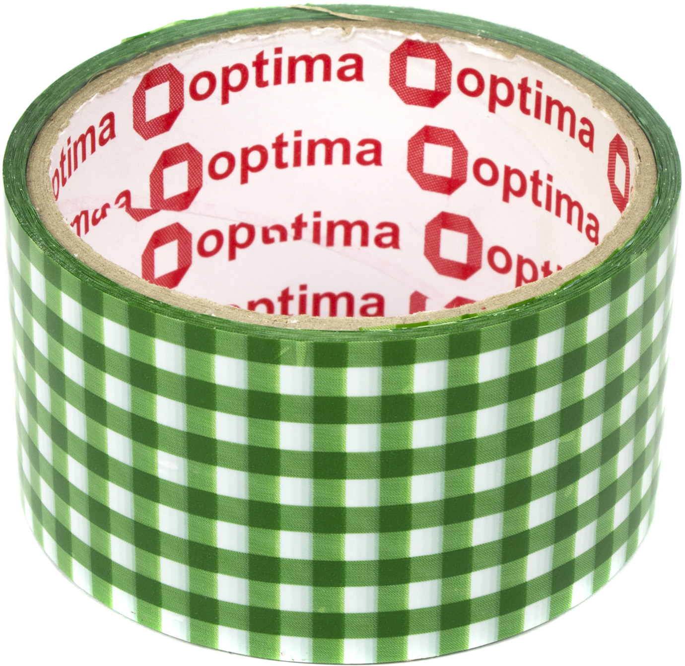 Стрічка клейка пакув. "Optima" Tartan 48ммх20м зелен. в клітинку №O45364(6)(72) — фото 4