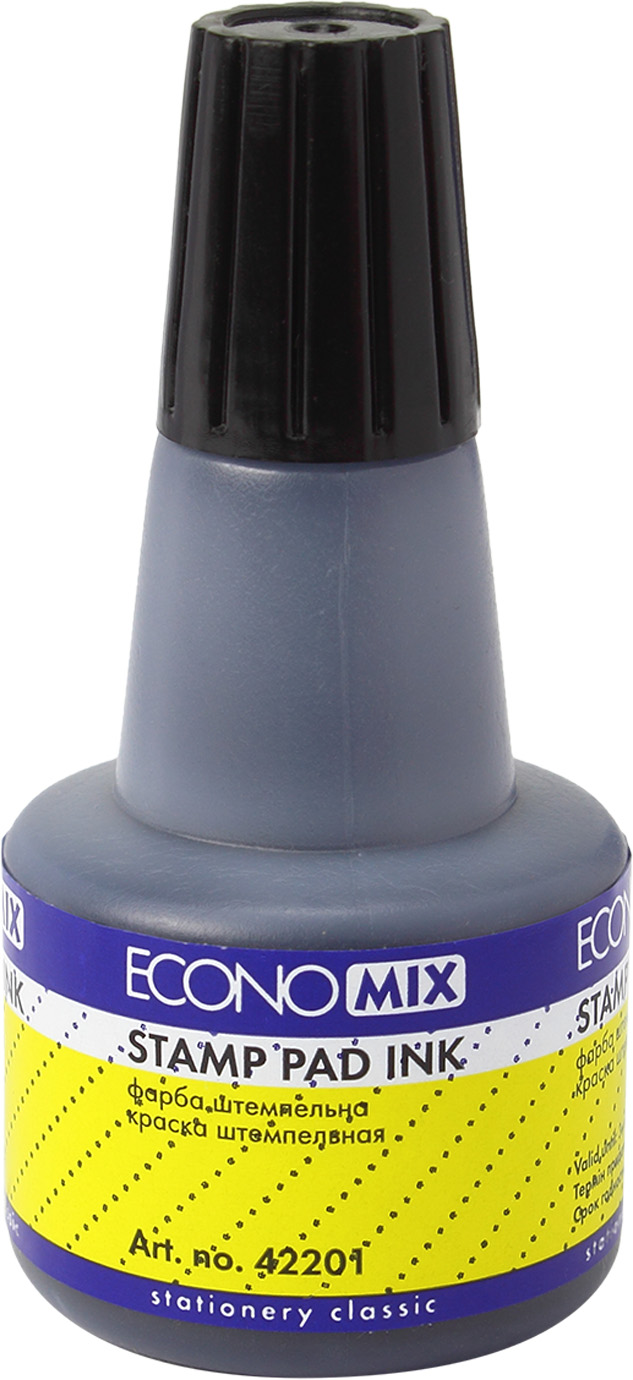 Штемпельна фарба "Economix" №E42201-01 чорн.(12) — фото товару | Канцелярський Сад