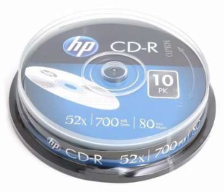 CD-R Hewlett-Pack 52x 700mb штир(10)(200) — купити | Канцелярський Сад