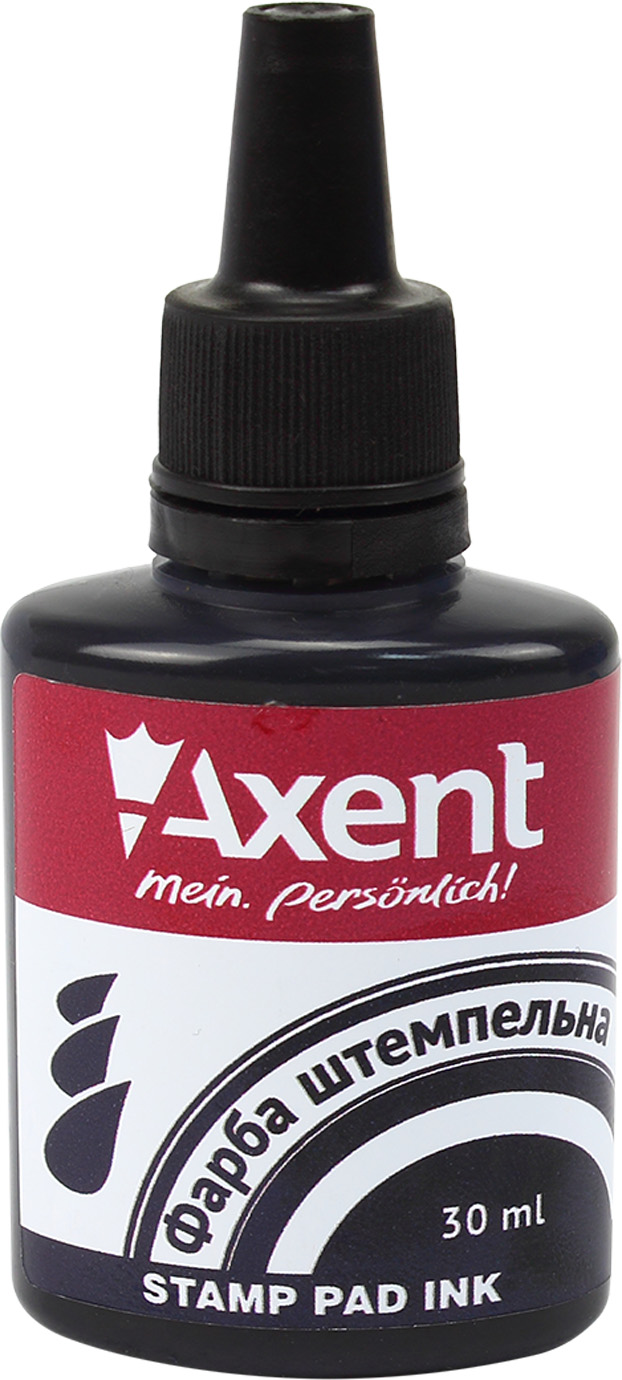 Штемпельна фарба "Axent" №7301-01-A 30мл чорн.(12) — фото товару | Канцелярський Сад