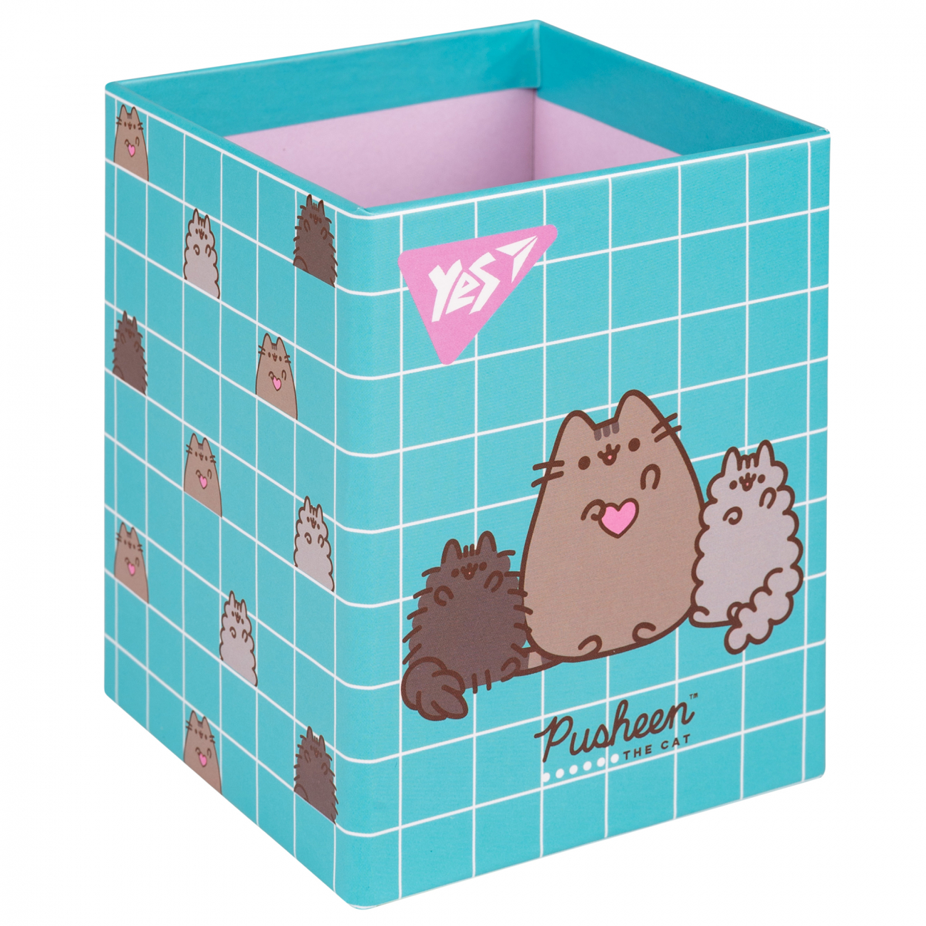 Стакан для ручок "Yes" №708216 "Pusheen" картон(48) — фото товару | Канцелярський Сад