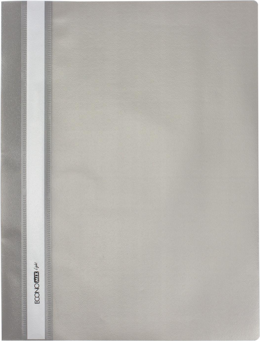 Папка-швидкозш. "Economix Light" №E38503-10 А4 з прозор.верхом,без перфор.,апельс.,сіра(10)(300) — фото товару | Канцелярський Сад