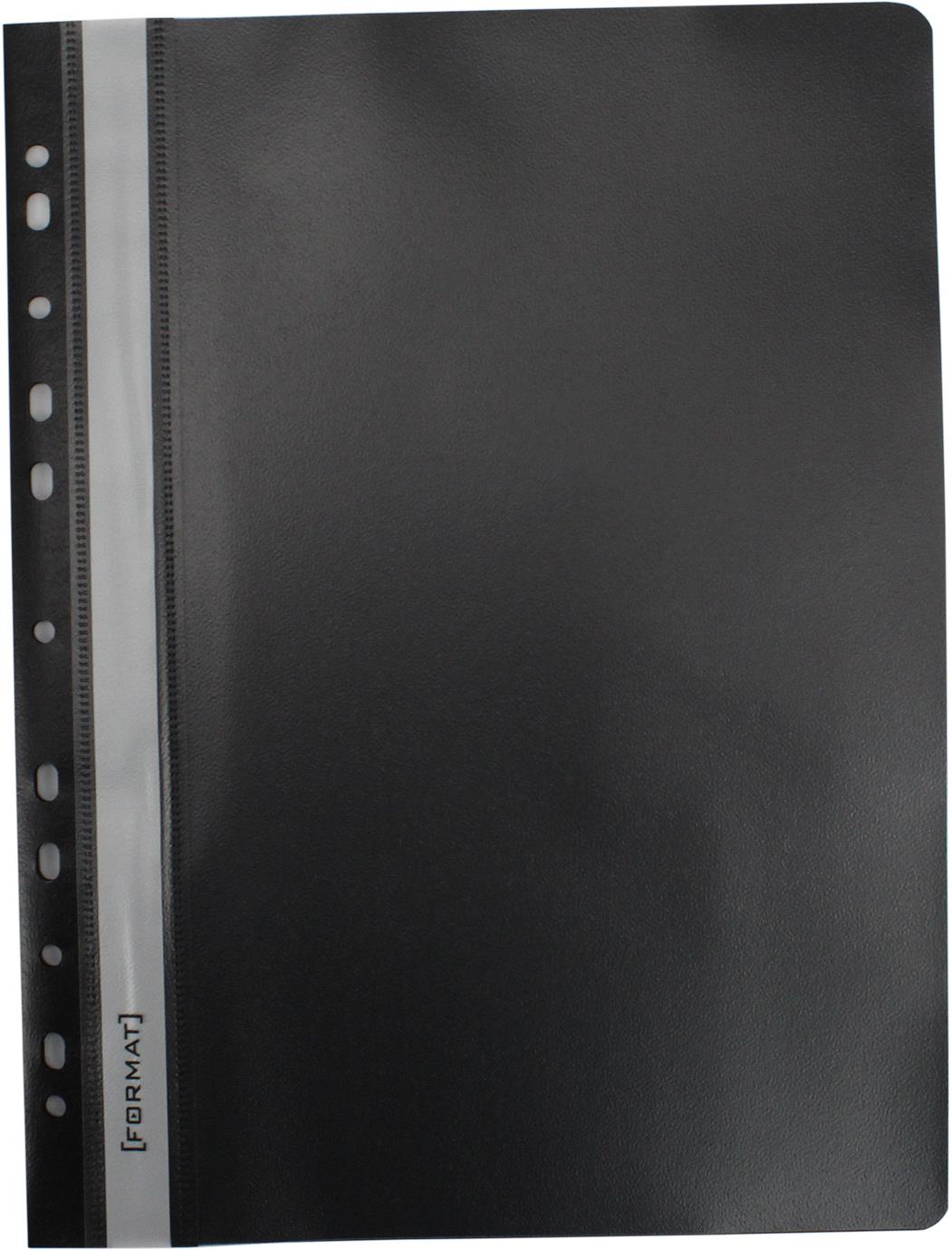 Папка-швидкозш. "Economix Light" №E38504-01 А4 з проз.верхом,з перфо.апельс.чорна(10)(300) — фото товару | Канцелярський Сад