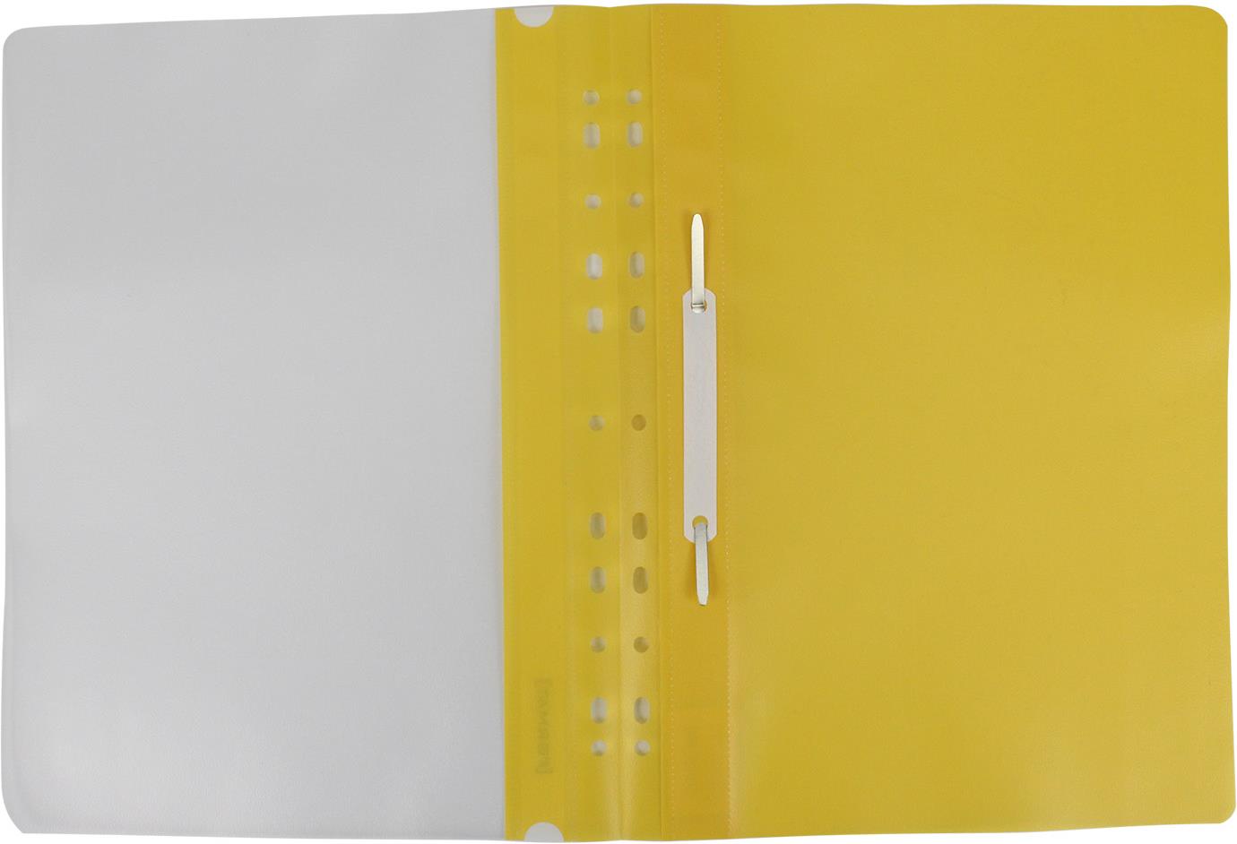 Папка-швидкозш. "Economix Light" №E38504-05 А4 з прозор.верхом,з перфор.,апельс.,жовта(10)(300) — фото 3