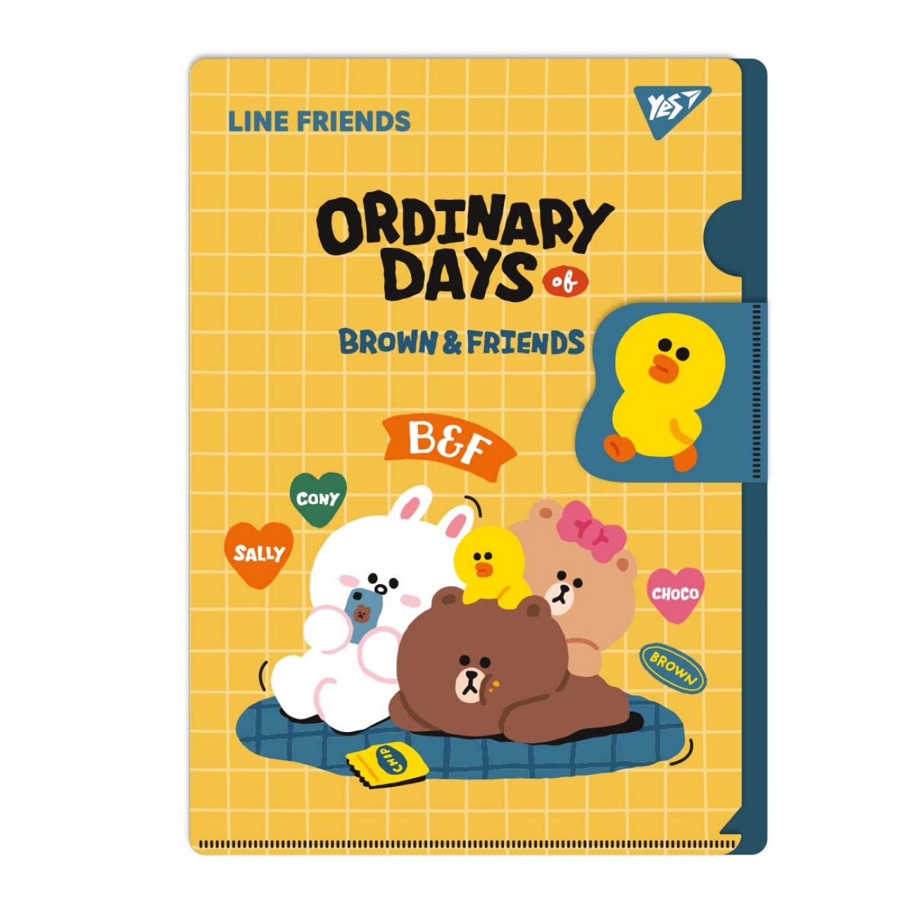 Папка-куточок "Yes" Line Friends №492106 А4 з клапаном(12) — фото товару | Канцелярський Сад