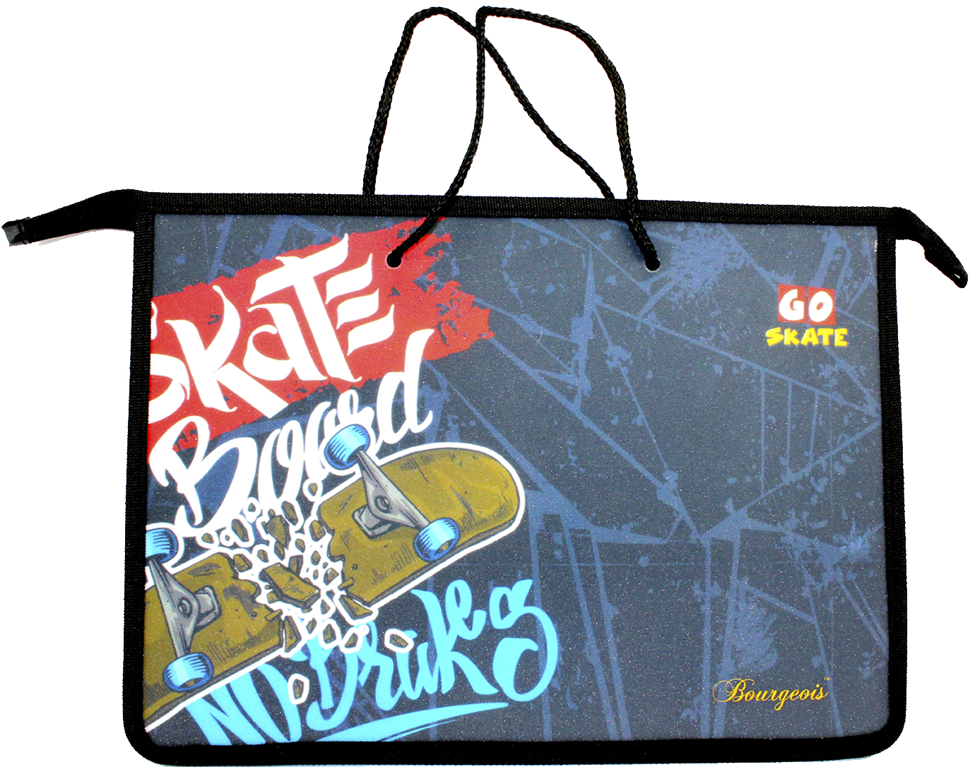 Папка А4+ №Р0232 "Go Skate" на блиск. з ручками(5)(100) — фото товару | Канцелярський Сад