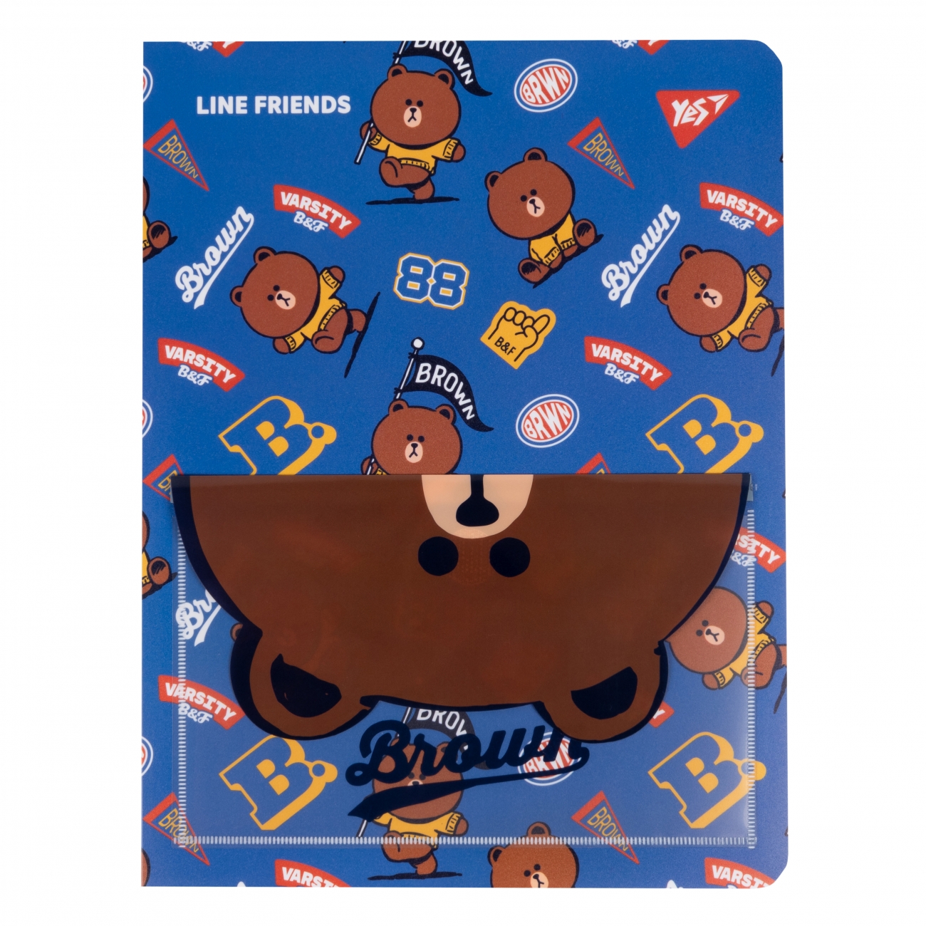 Папка "Yes" №492109 А4 з 20ф. "Line Friends. Brown" з кишенею — фото товару | Канцелярський Сад