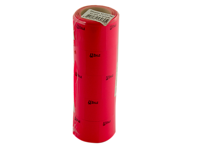 Цінник клейкий в рул. M 6м "Ціна" 29х36мм малиновий(5)(440) — купити | Канцелярський Сад