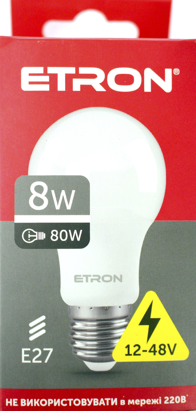 Лампа "Etron Light Power" LED 1-ELP-1250 8Вт 12-48V 4000K Е27(10) — фото товару | Канцелярський Сад