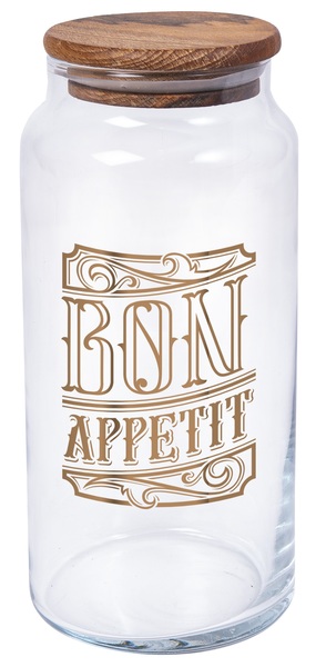 Банка скло "Herevin Bon Appetit" 1,4л з кришкою №232006-147(12) — фото товару | Канцелярський Сад