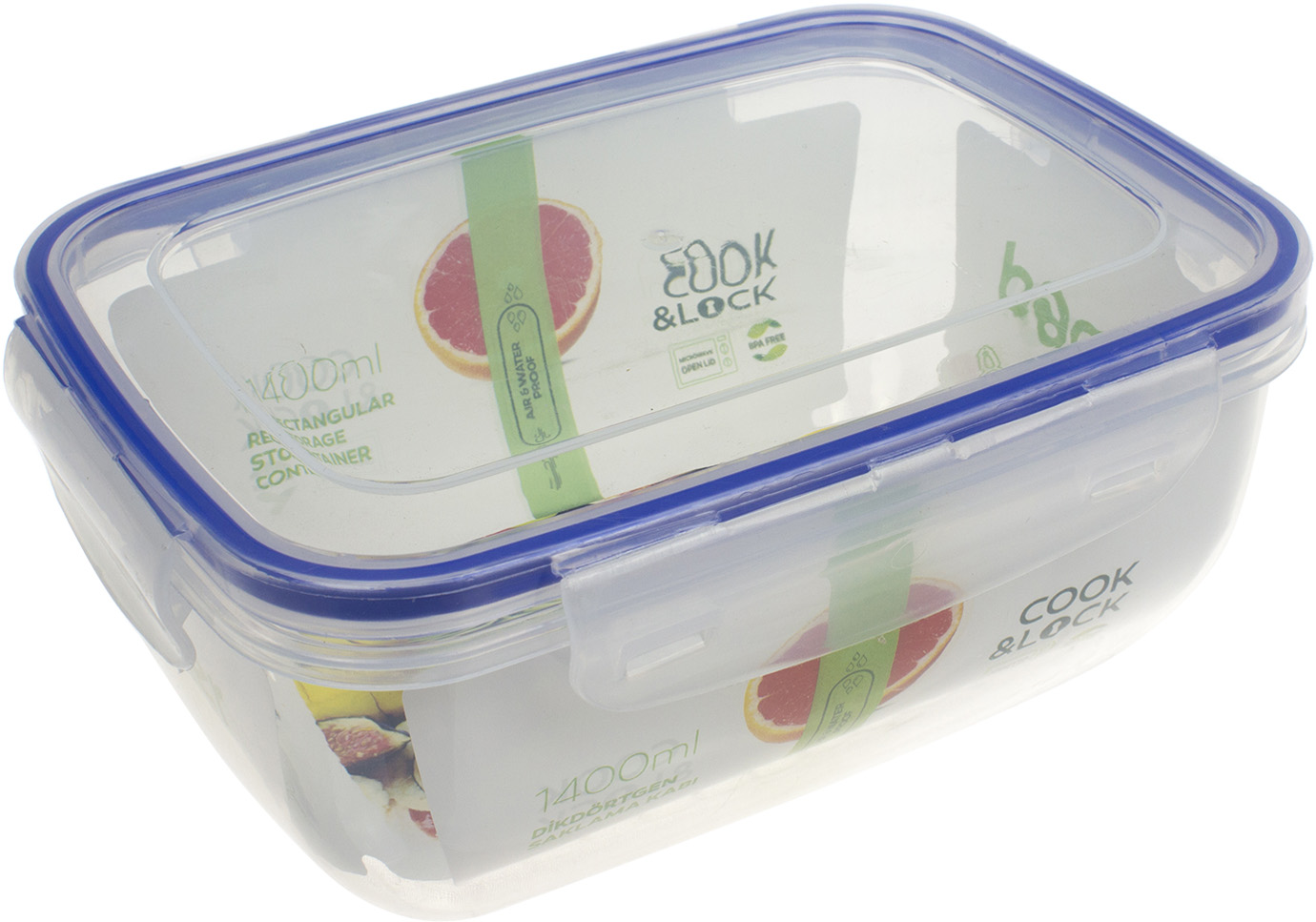 Контейнер для харч. прод. пласт. "Bager" Cook&Lock 1,4л прямокут. №BG-502/31131(36) — купити | Канцелярський Сад