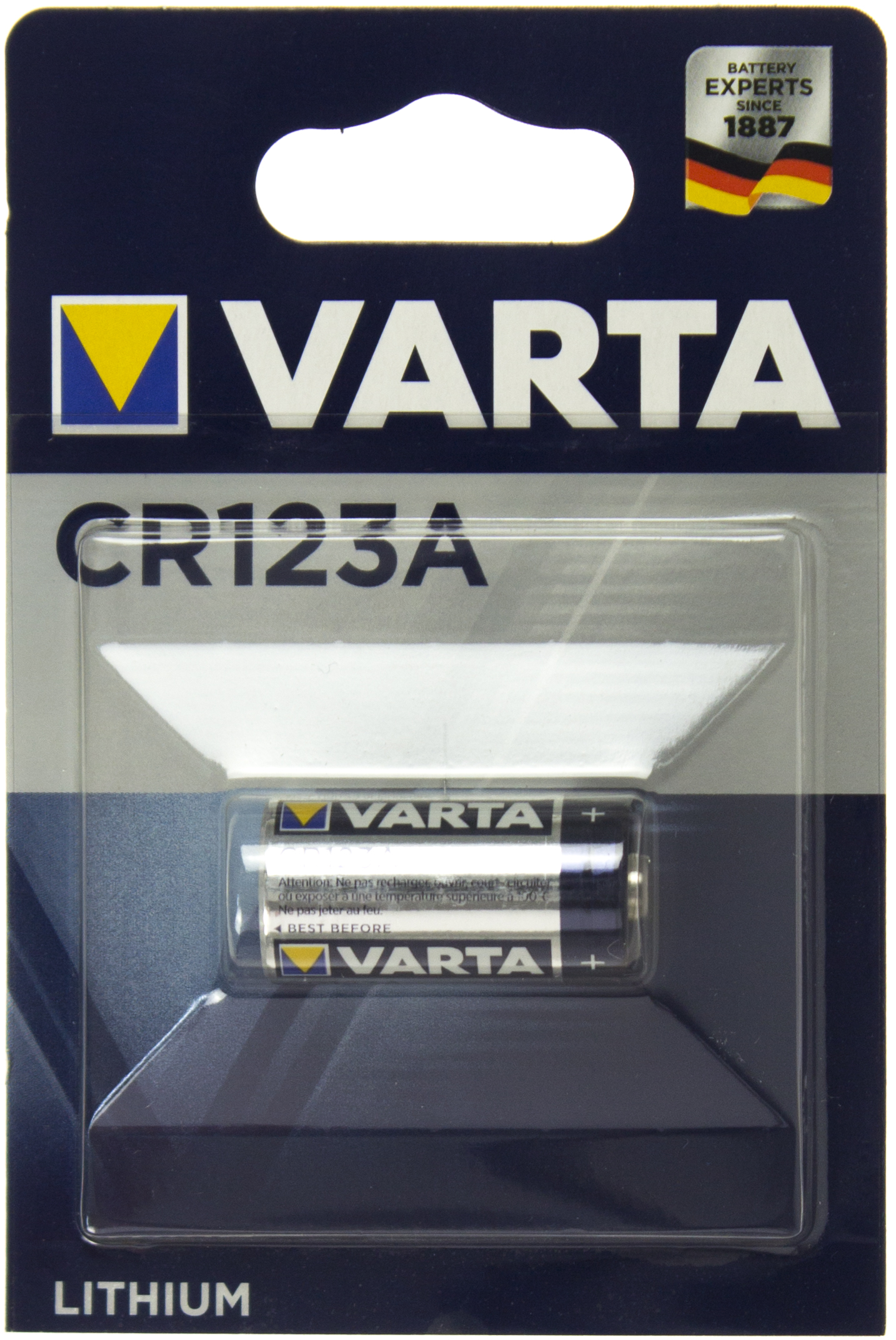 Батарейка Varta Алкалайн СR123/1bl photo 3V(10) — фото товару | Канцелярський Сад