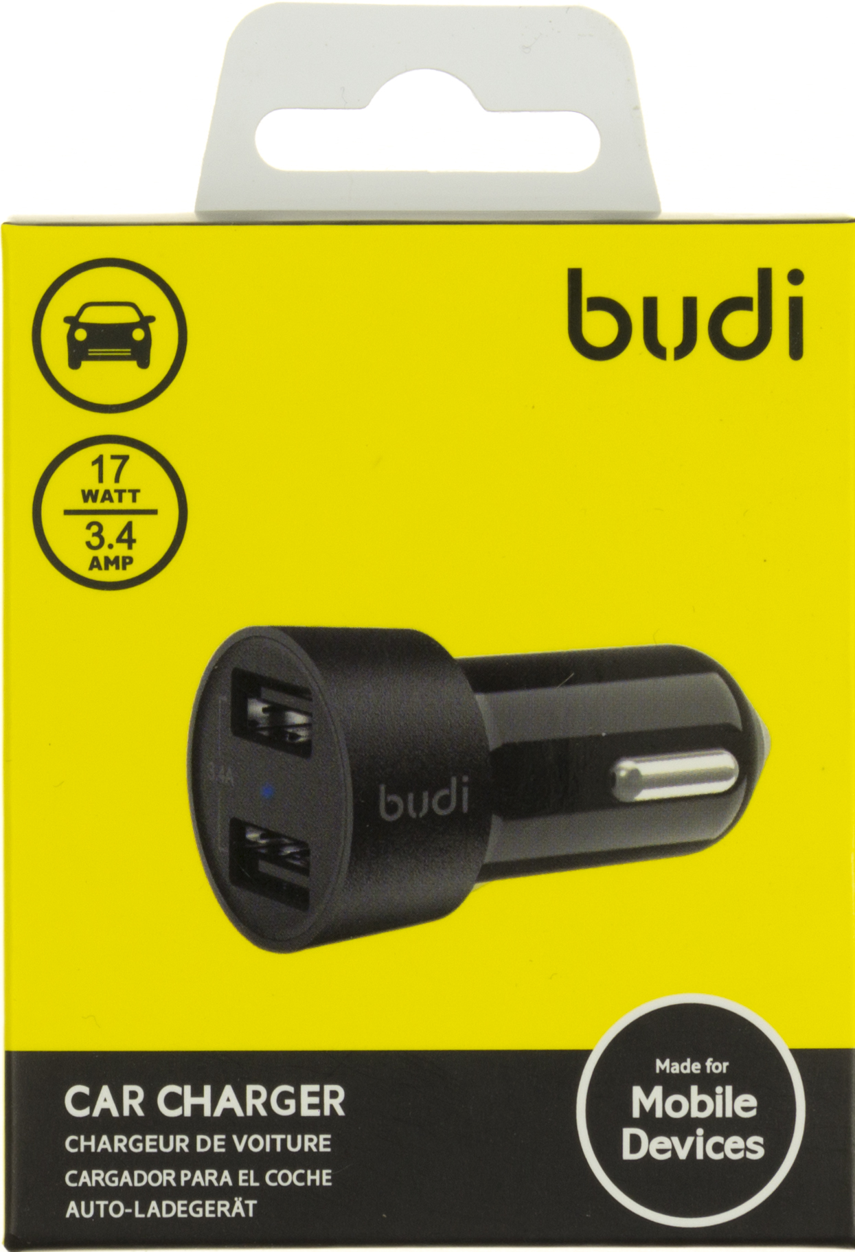 Зарядний пристрій авто Budi №M8J622Q швидка зарядка 2USB 2.4A black/Breidon/ — фото 3