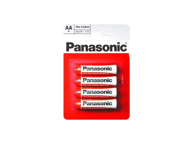 Батарейки Panasonic zinc carbon R-06/блістер 4шт (12)(60) — купити | Канцелярський Сад