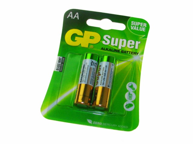 Батарейки GP Super 15A-2UE2 LR-06/блістер 2шт (10)(80) — купити | Канцелярський Сад