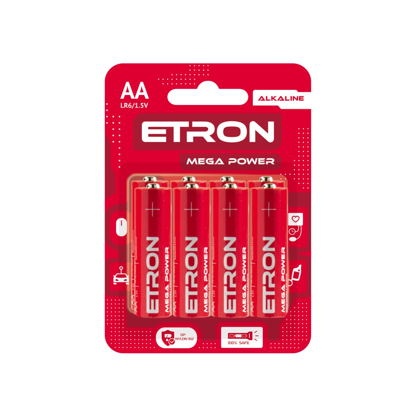 Батарейки Etron Mega Power LR-06/блістер 4шт (12)(120)(192) — купити | Канцелярський Сад