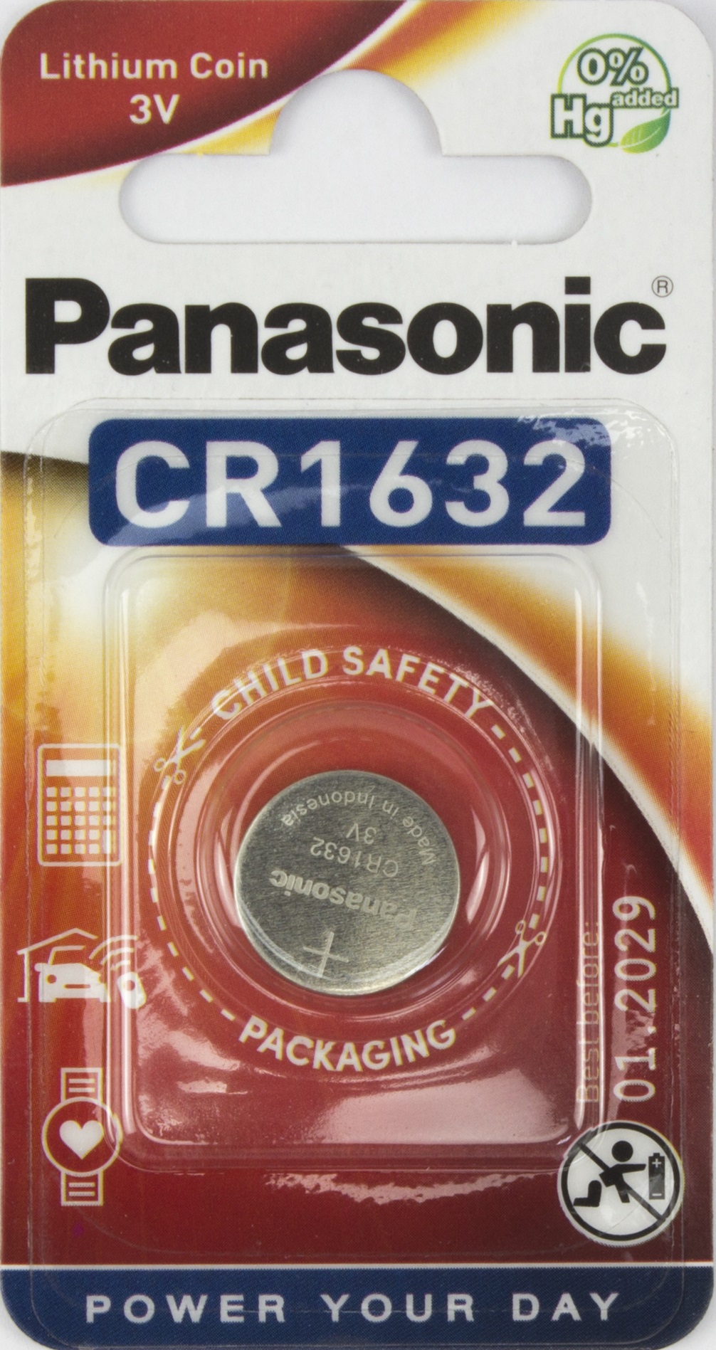 Батарейка Panasonic CR-1632/1bl 3V lithium(12) — купити | Канцелярський Сад