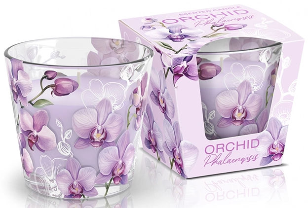 Свічка з ароматом "Bartek candles" 115г/30год. Orchid Phalaenopsis(12) — купити | Канцелярський Сад