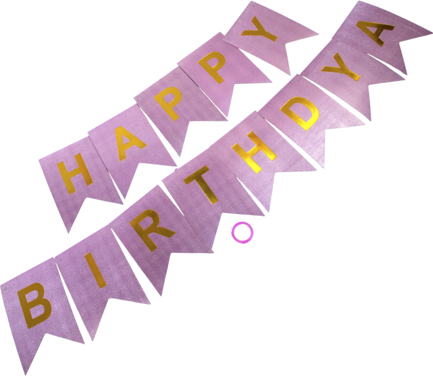 Гірлянда "Happy Birthday" стрази рожева — фото товару | Канцелярський Сад