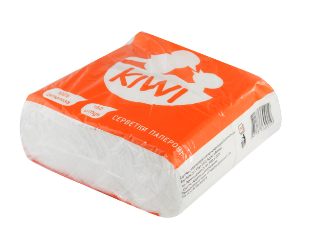 Серветки столові "Kiwi" (450шт) Барна білі Еко №0019(9) — купити | Канцелярський Сад