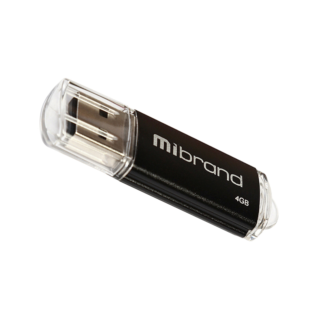 Флеш-пам`ять 4GB "Wibrand" Cougar USB2.0 black №0859 — фото товару | Канцелярський Сад