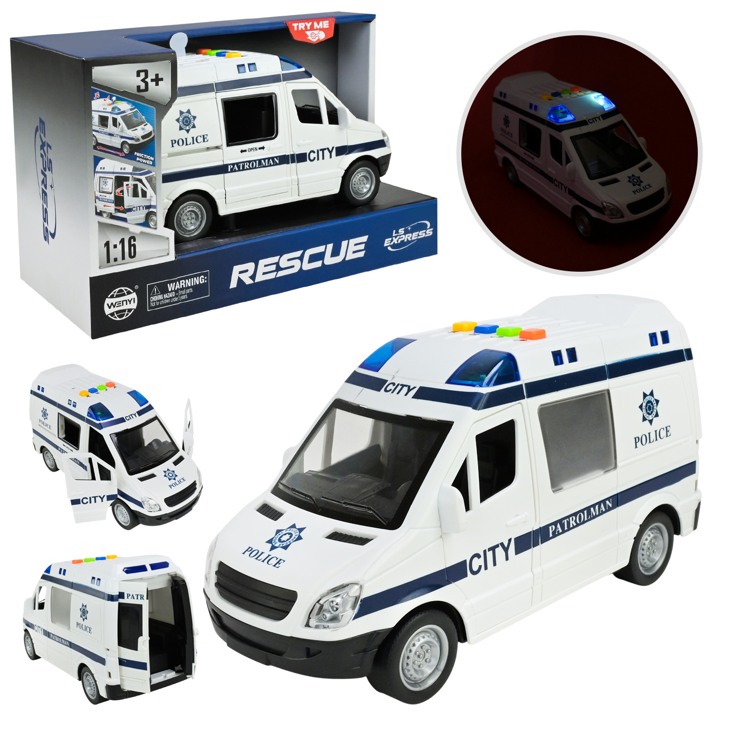 Машина "Поліція",в кор-ці,27х11,5х16,5см №WY590F(36) КІ — купити | Канцелярський Сад