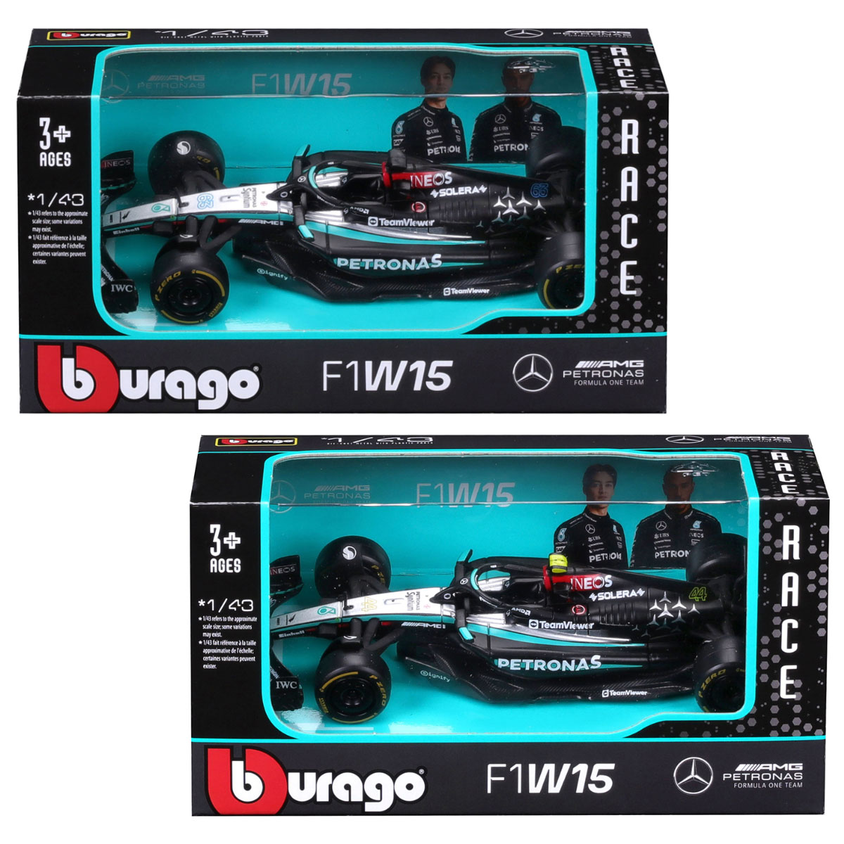 Автомодель "Bburago" Mercedes-Amg F1 W15 (1:43) №18-38208/КіддіСвіт/ — купити | Канцелярський Сад