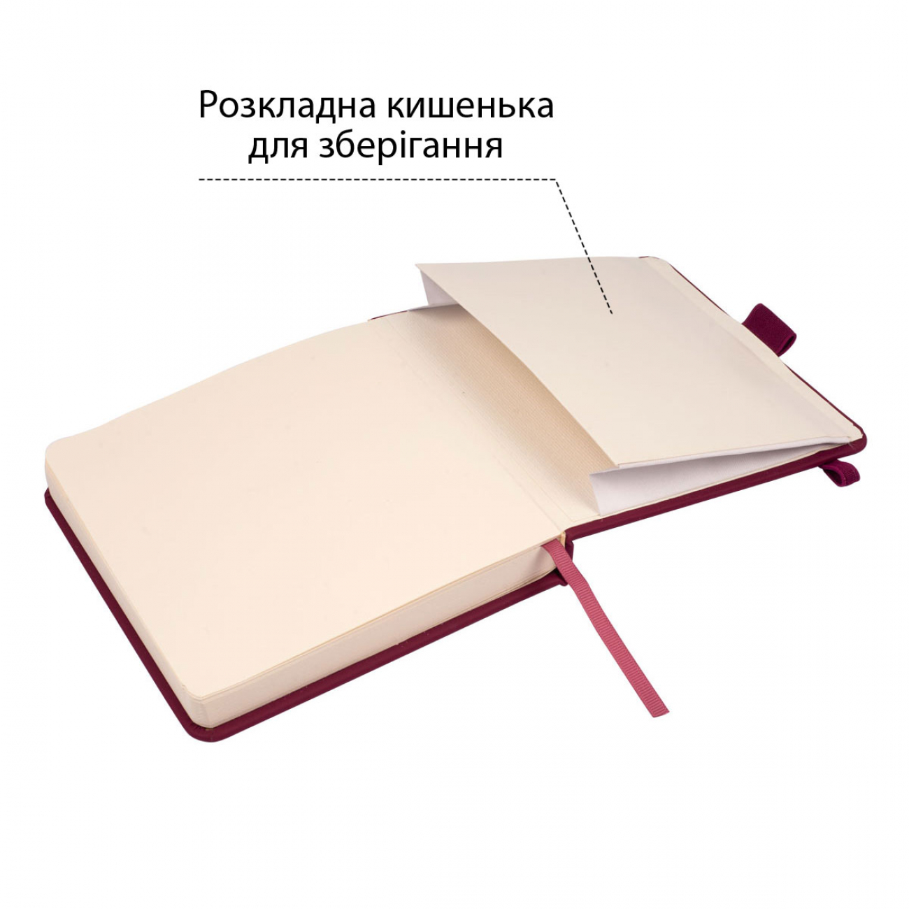 Скетчбук 80/110 150х150мм тв.обкл. PU, сливовий №743365/Santi/(16) — фото 3