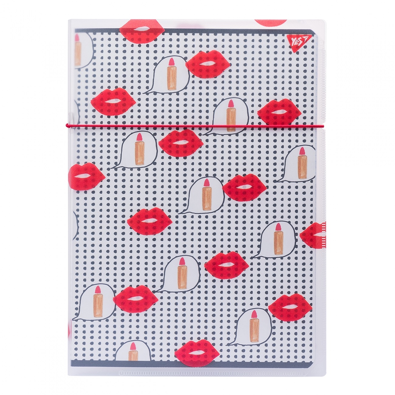 Зошит А4 48арк. кліт. в пласт папці "BBF Lips" №764435/Yes/(1) — купити | Канцелярський Сад