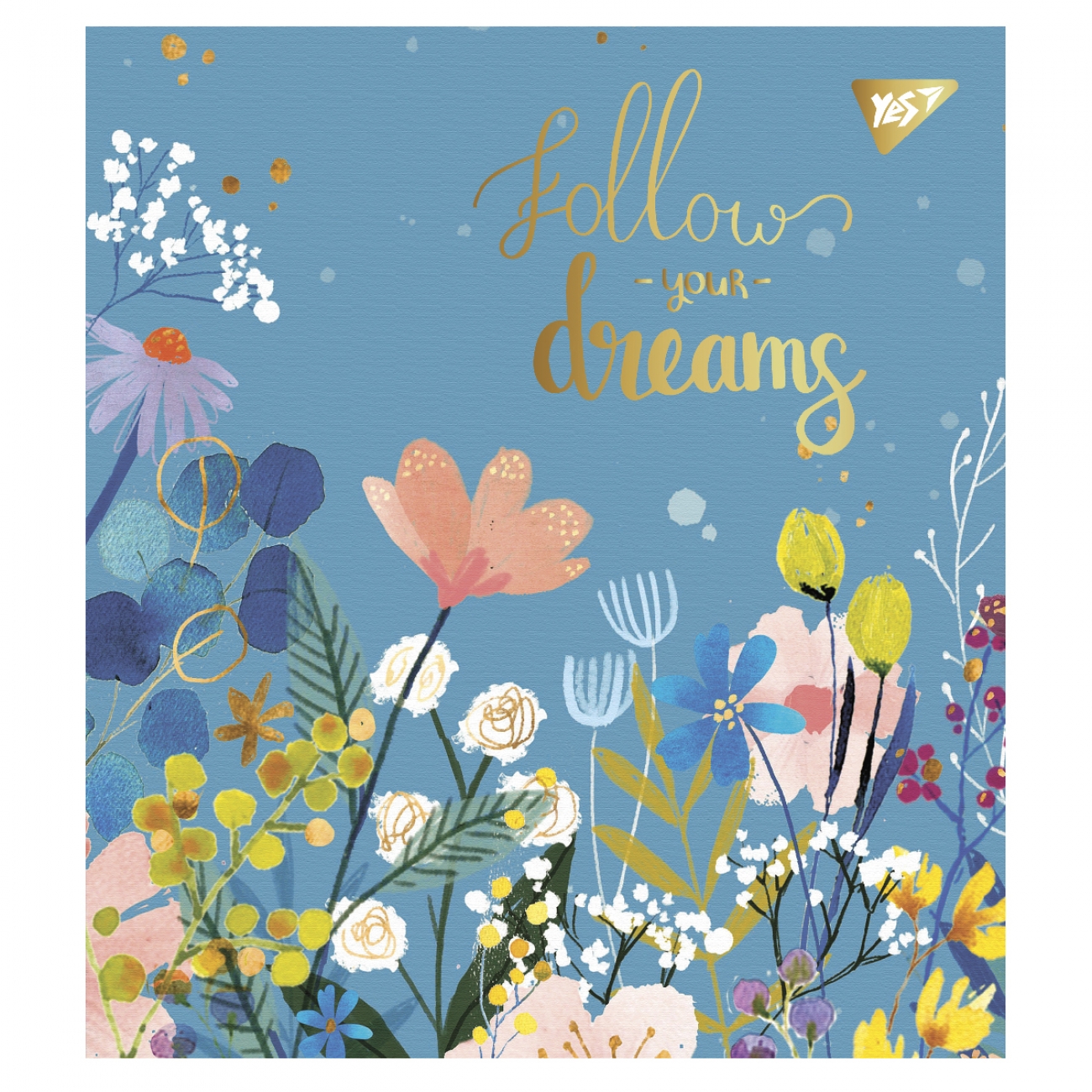Зошит А5 YES 48арк. лін. мат. ВДЛ+ УФ-виб+Pantone Gold "Follow your dreams" №766888(5)(100) — фото 3