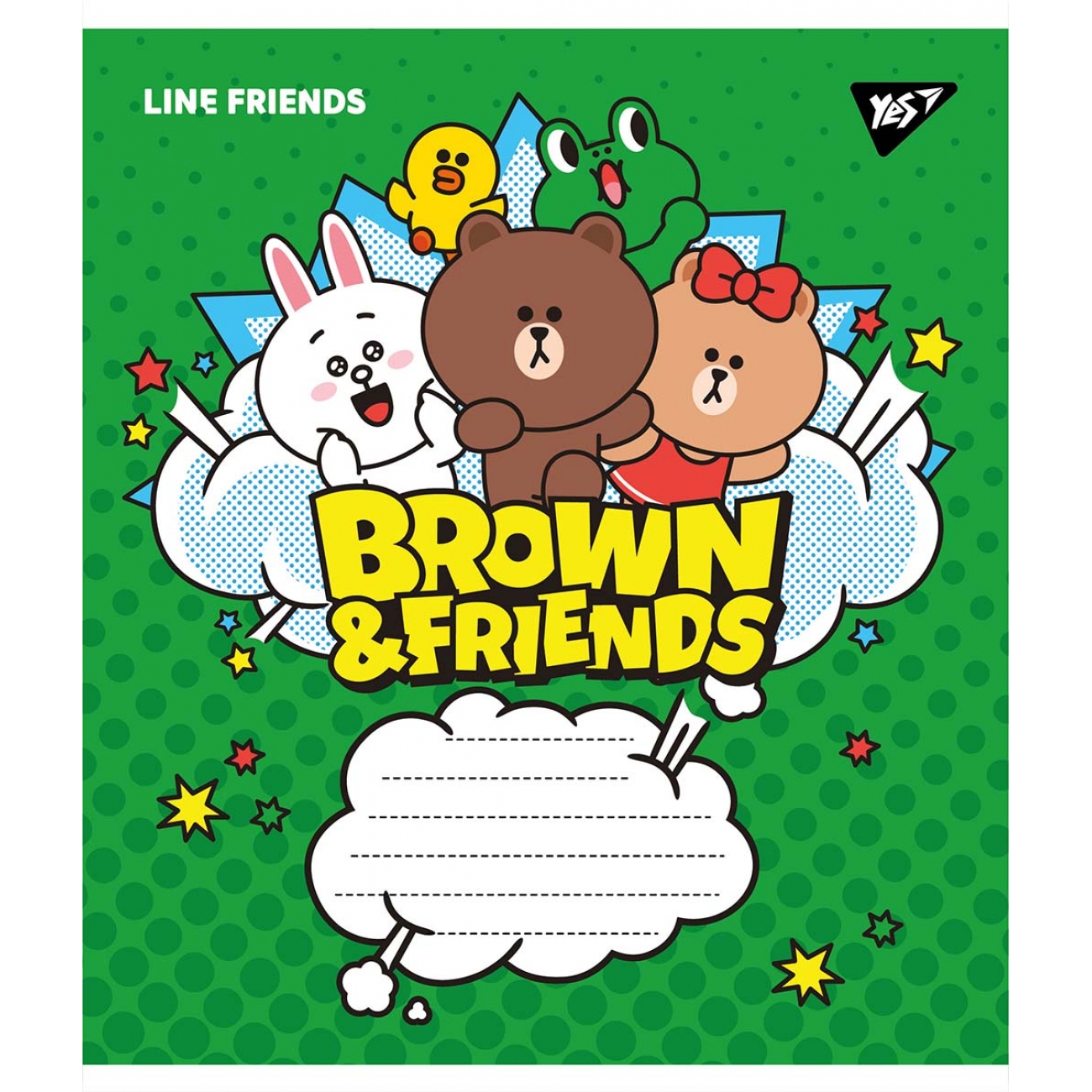 Зошит 12арк. кос.лін. YES Line friends №766308(25)(500) — фото товару | Канцелярський Сад