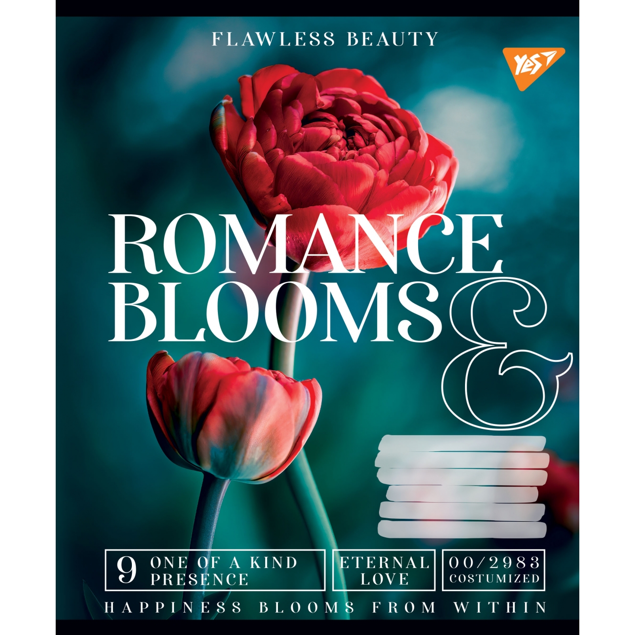 Зошит 96арк. лін. YES Romance blooms №766509(5)(120) — фото товару | Канцелярський Сад